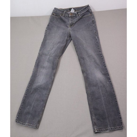 Mossimo Distressed Black Jeans Size 6 Stretch Women Bikercore Edgy Punk Boot Cut - Picture 1 of 16